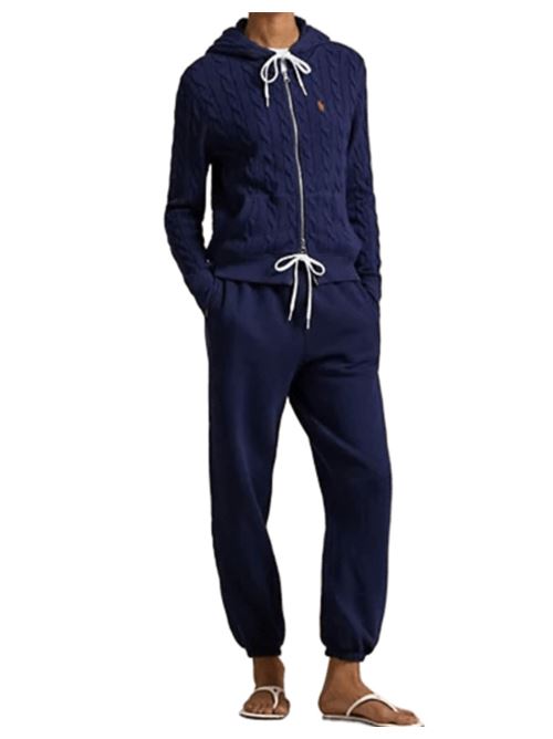 FELPA A TRECCE CON CAPPUCCIO E CERNIERA POLO RALPH LAUREN | 211959124001